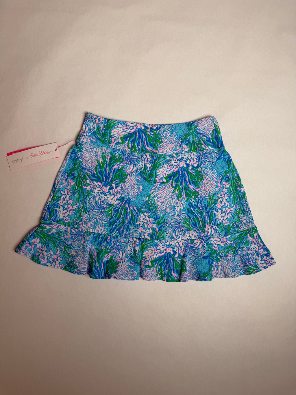 Lilly Pulitzer Luxletic Aila Skort, detail with size tag