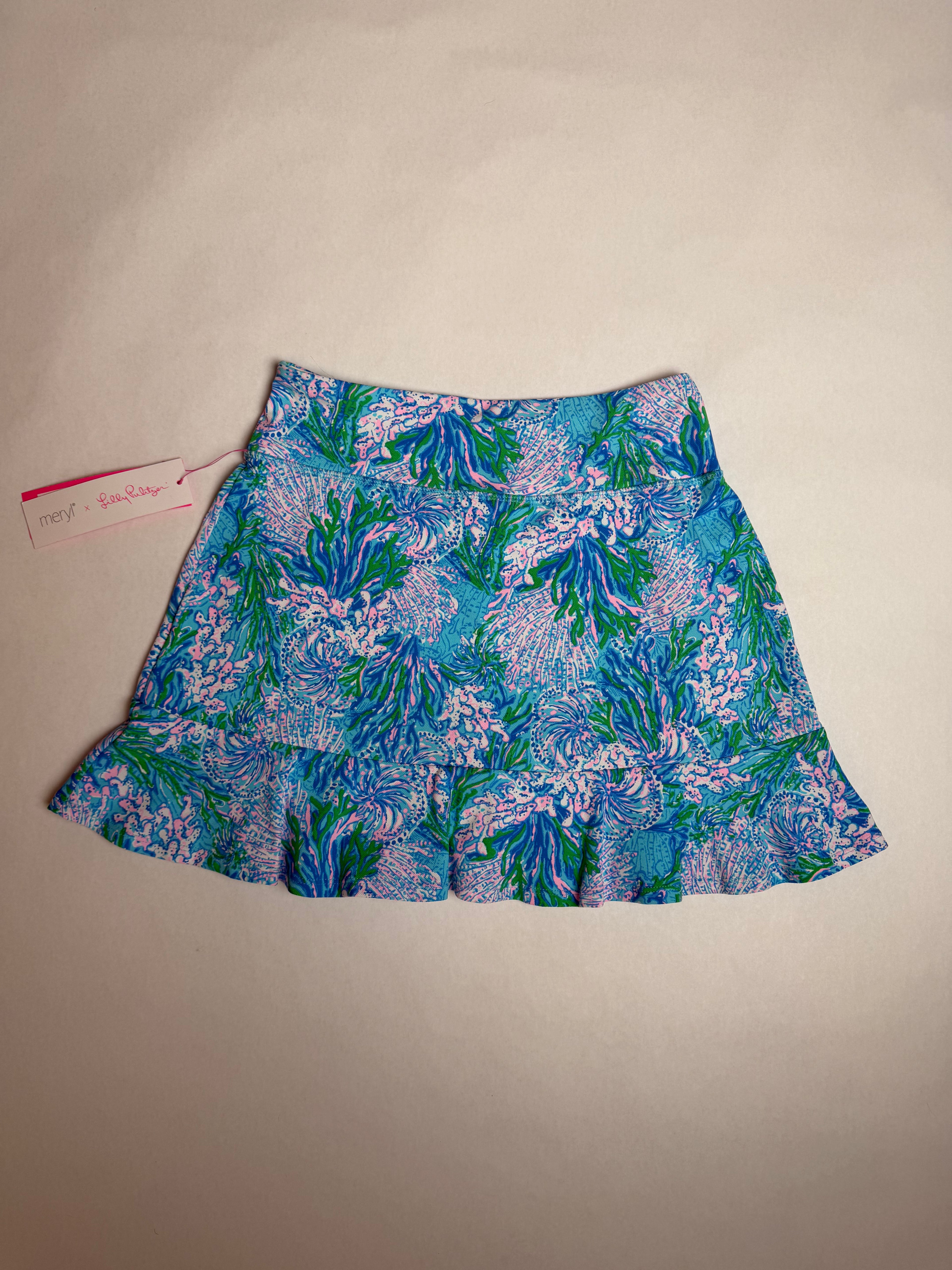 Lilly Pulitzer Luxletic Aila Skort, detail with size tag