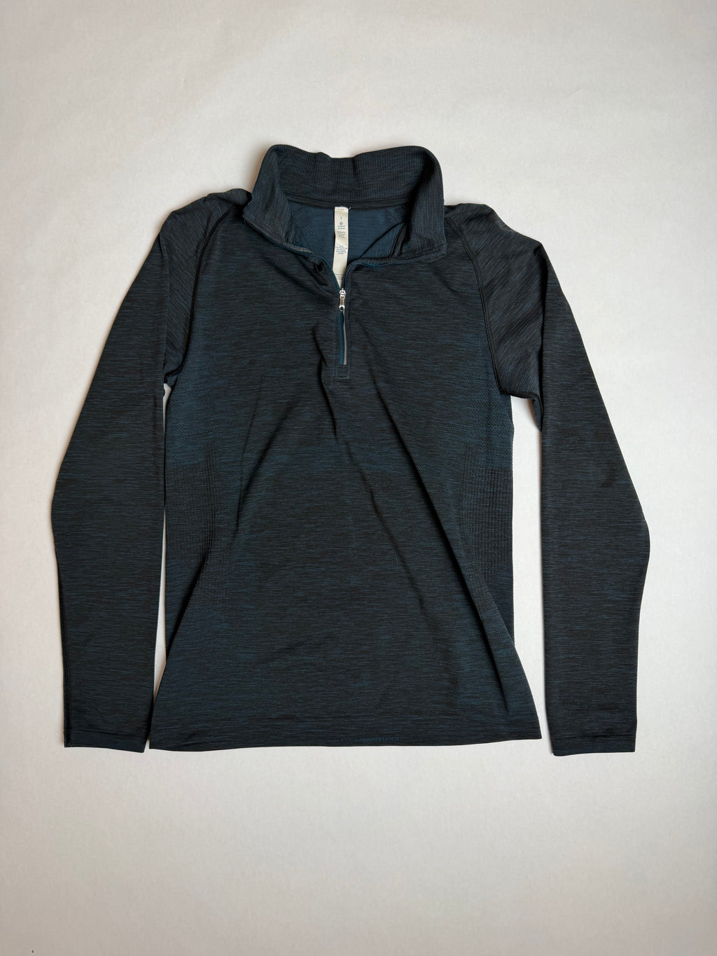 Lululemon charcoal half-zip pullover, front