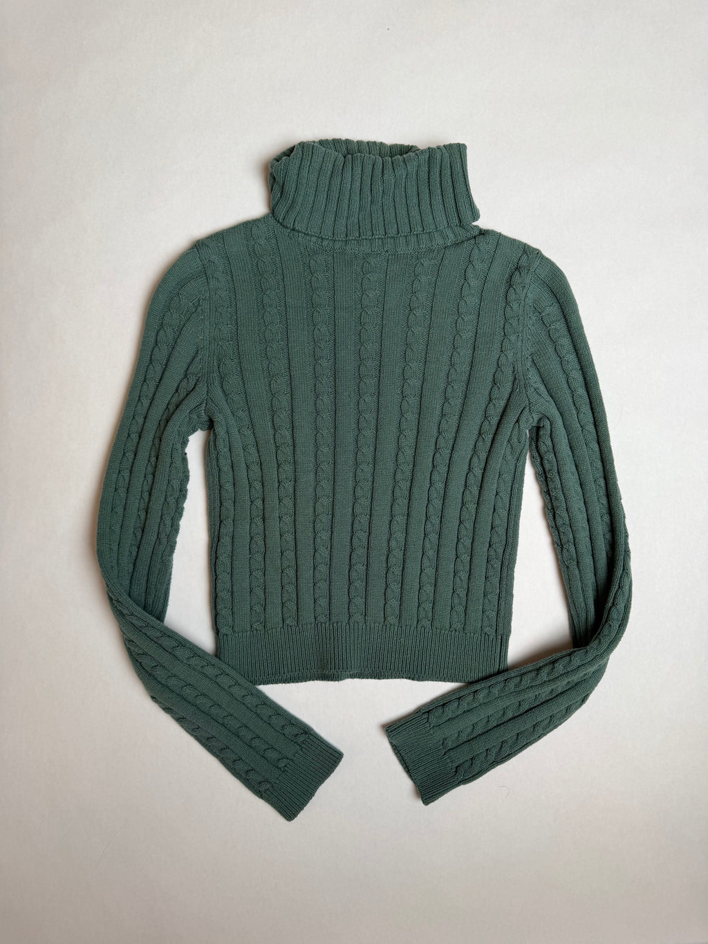 Abound sage cable-knit turtleneck sweater