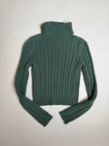 Abound sage cable-knit turtleneck sweater