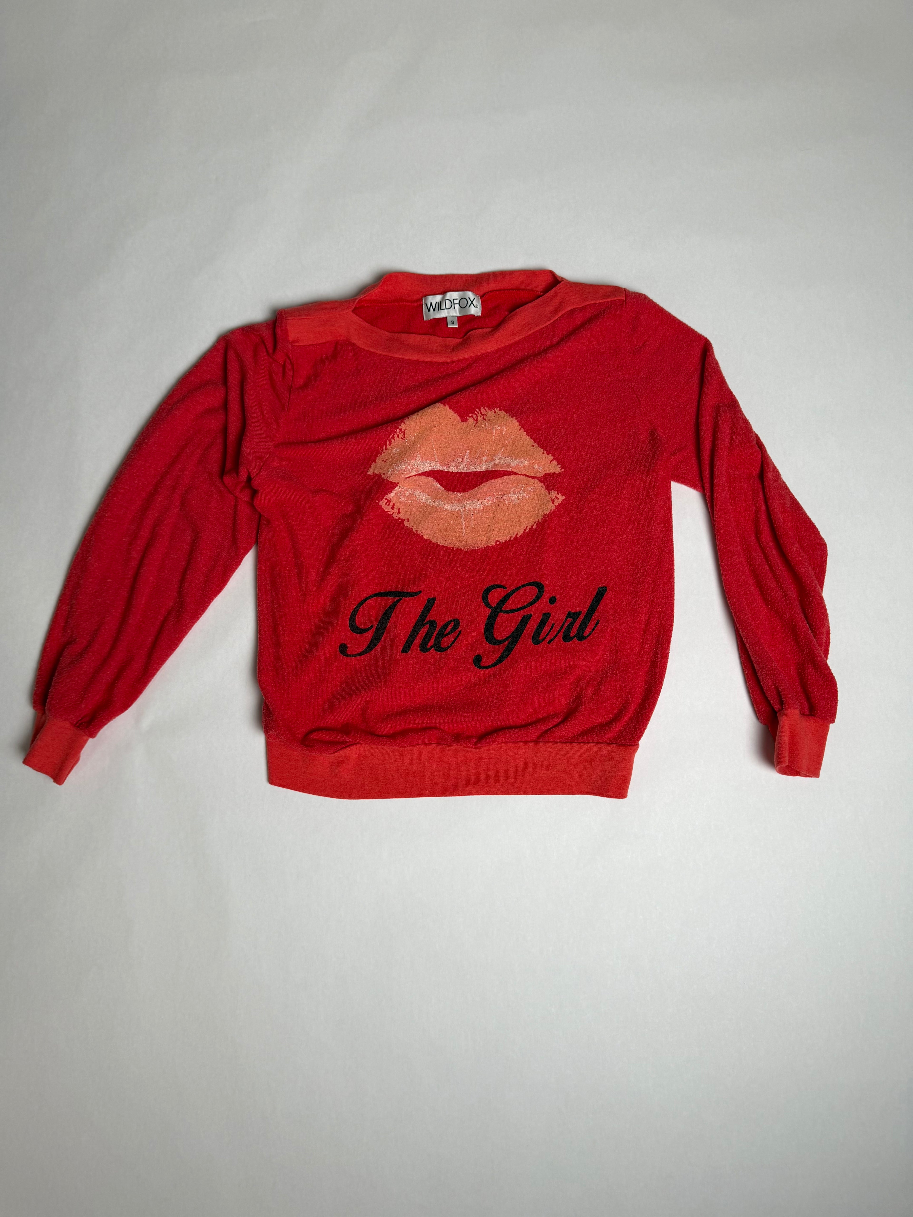 Wildfox The Girl red baggy beach jumper — front