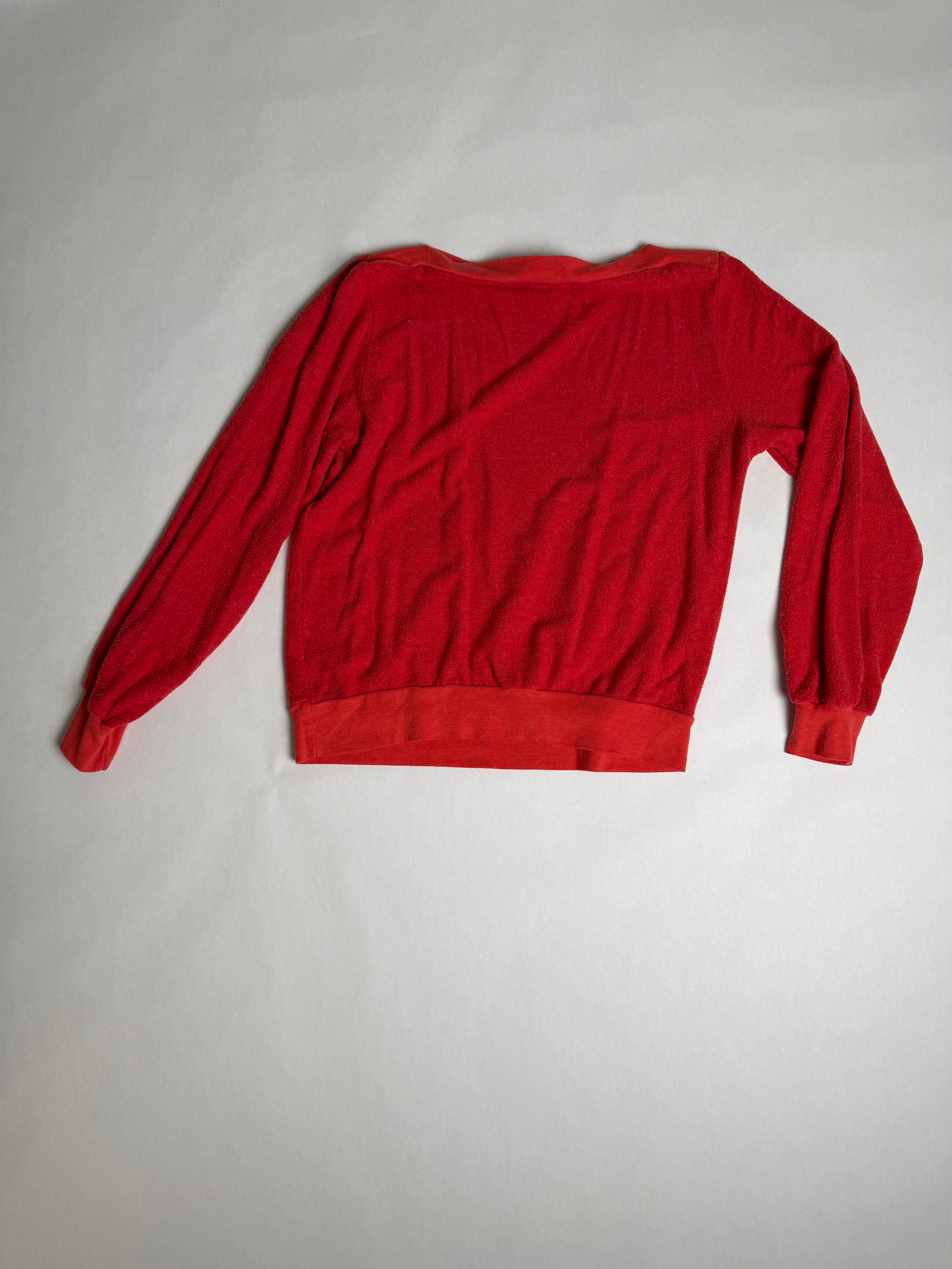 Wildfox The Girl red baggy beach jumper — back