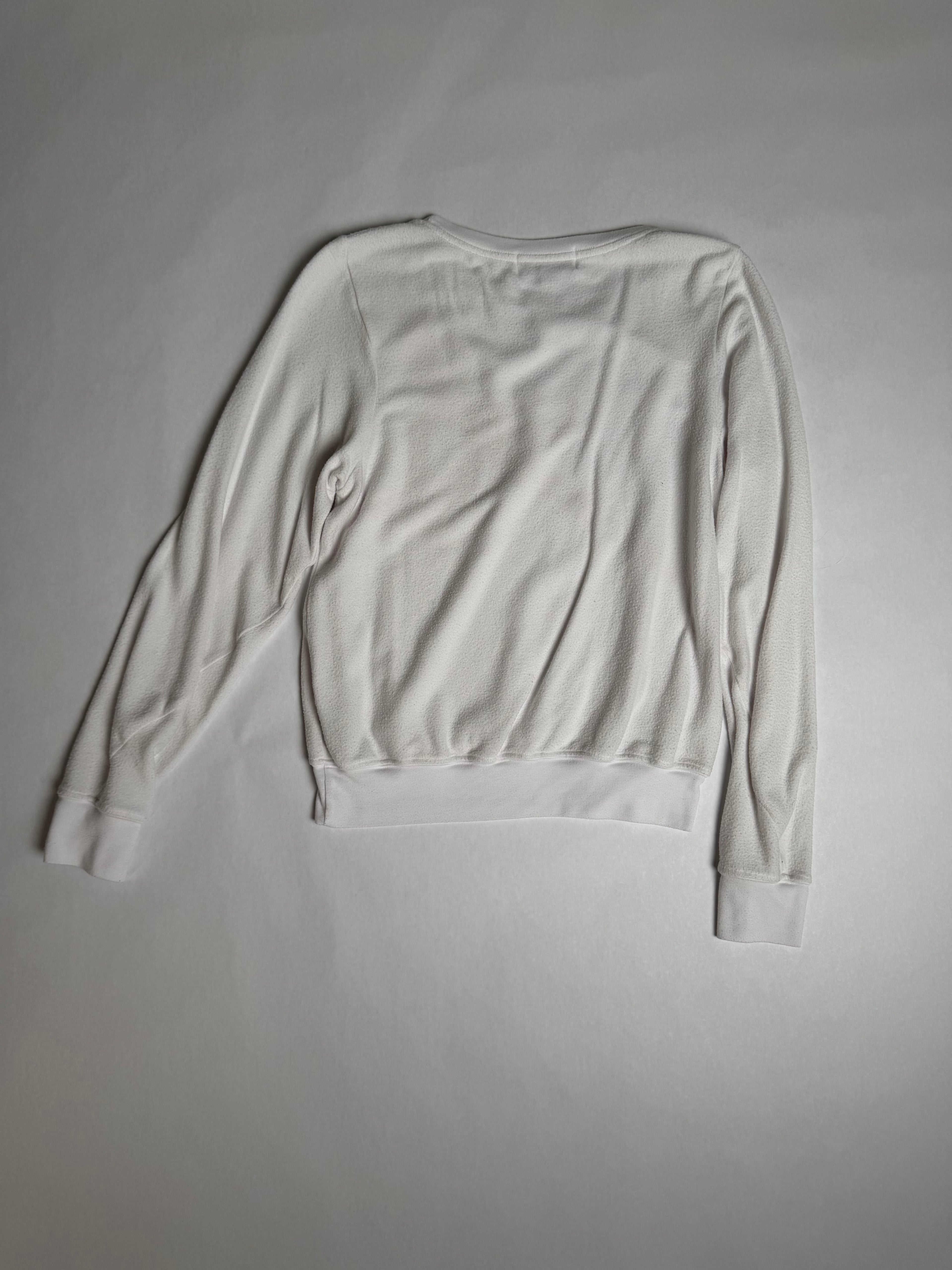 Wildfox cream baggy beach jumper with red ribbon bow — back