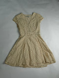 LC Lauren Conrad Cream lace fit-and-flare dress
