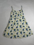 SO Cream + Blue Floral floral babydoll mini dress