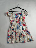 Gianni Bini Cream Multi Floral off-shoulder floral mini dress