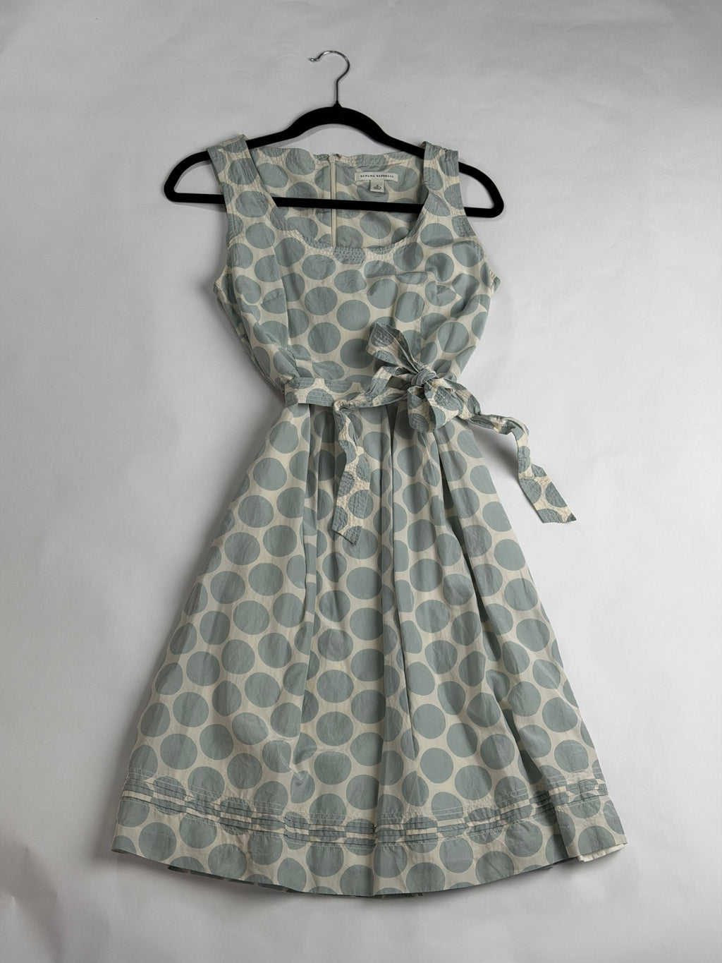 Banana Republic Sage + Cream polka dot fit-and-flare dress