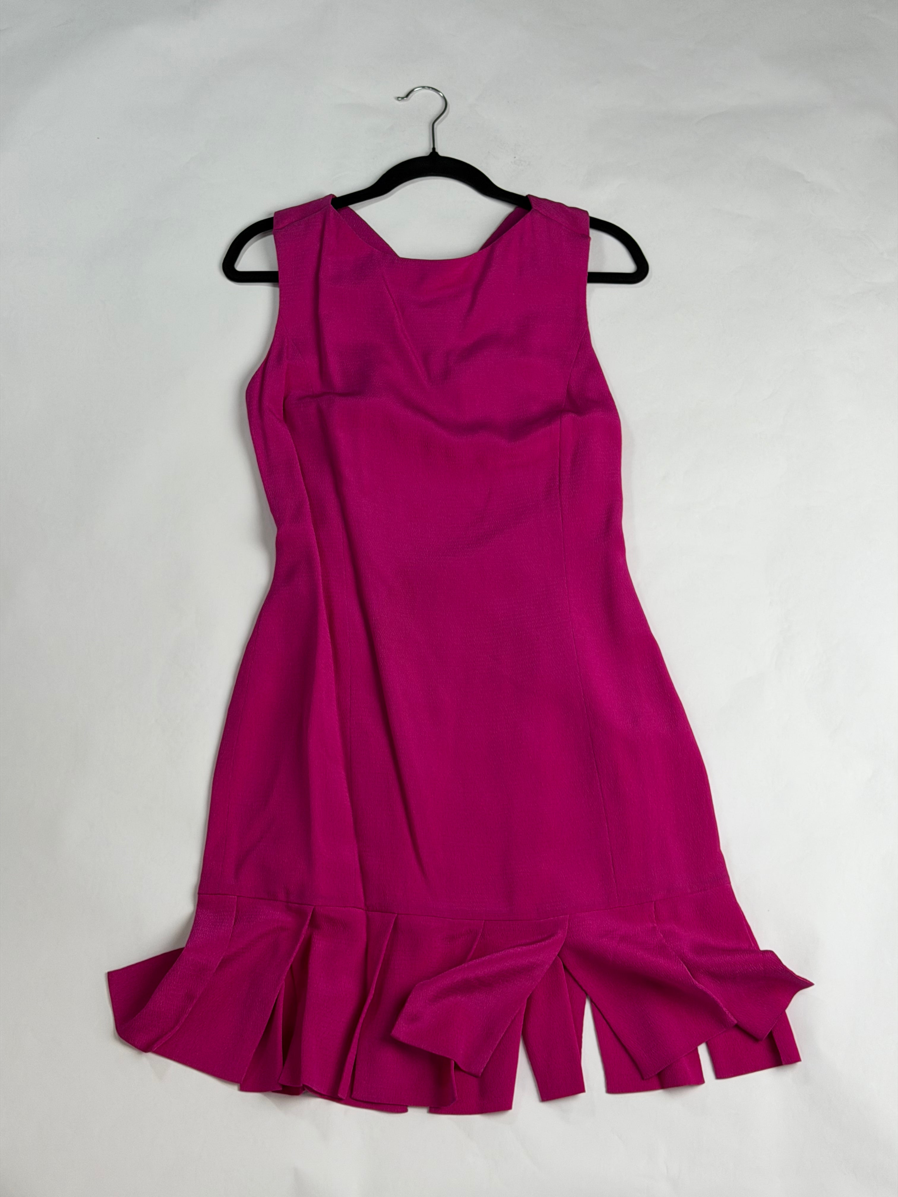 Tahari Magenta cutout sheath cocktail dress