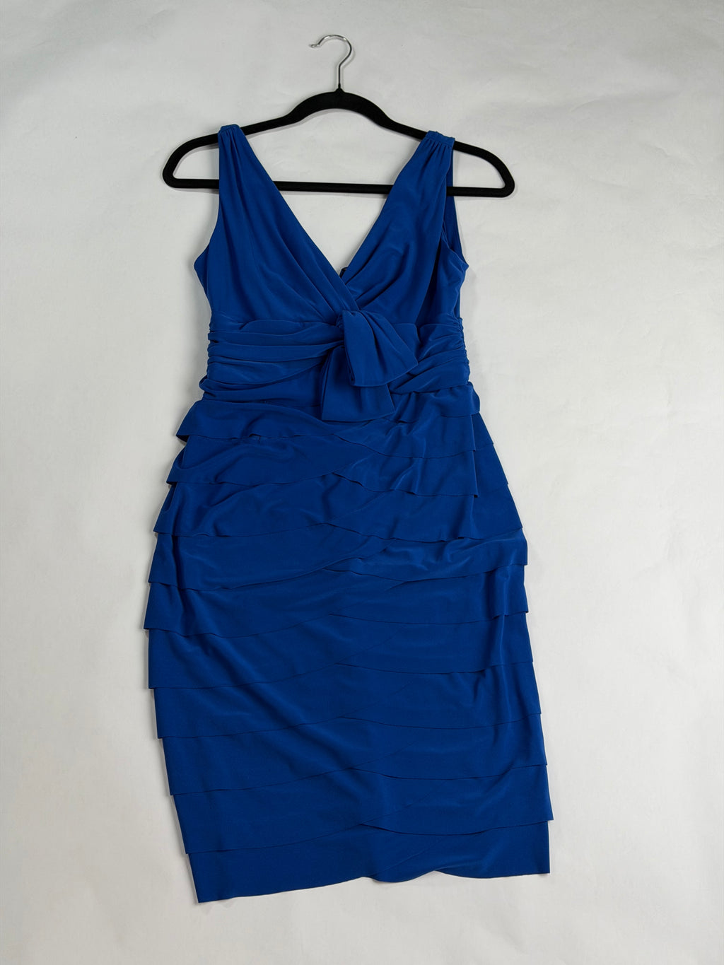 Jones New York Royal Blue shutter-pleat cocktail dress