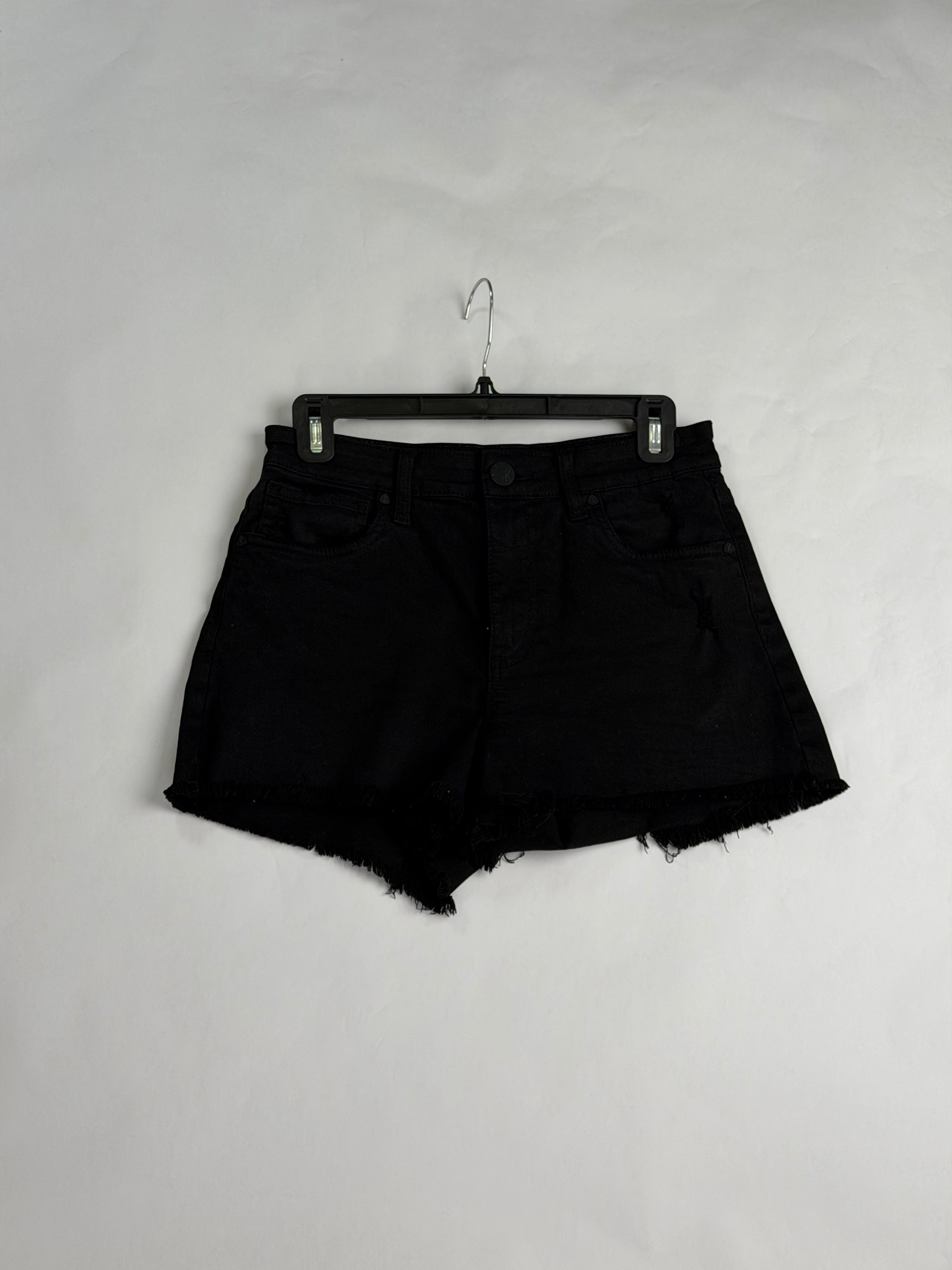 KUT From the Kloth Black high-rise denim cutoff shorts