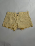 Abercrombie & Fitch Butter Yellow cuffed chino shorts