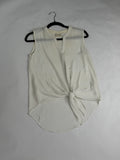 Chico's Ivory tie-front sleeveless blouse