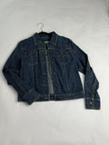 Jones New York Jeans Dark Wash cropped denim trucker jacket